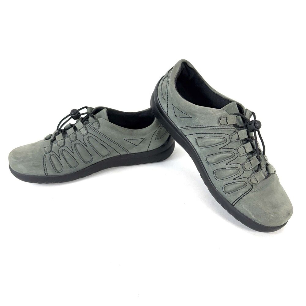 KLOGS Napoli Women's Comfort Bungee Cord Shoes Green Suede Size 8M
